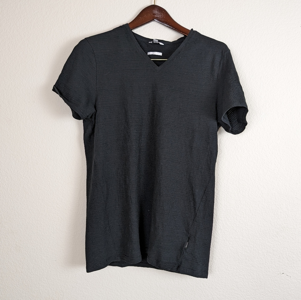 Calvin Klein Black V Neck Slim Fit Shirt Large